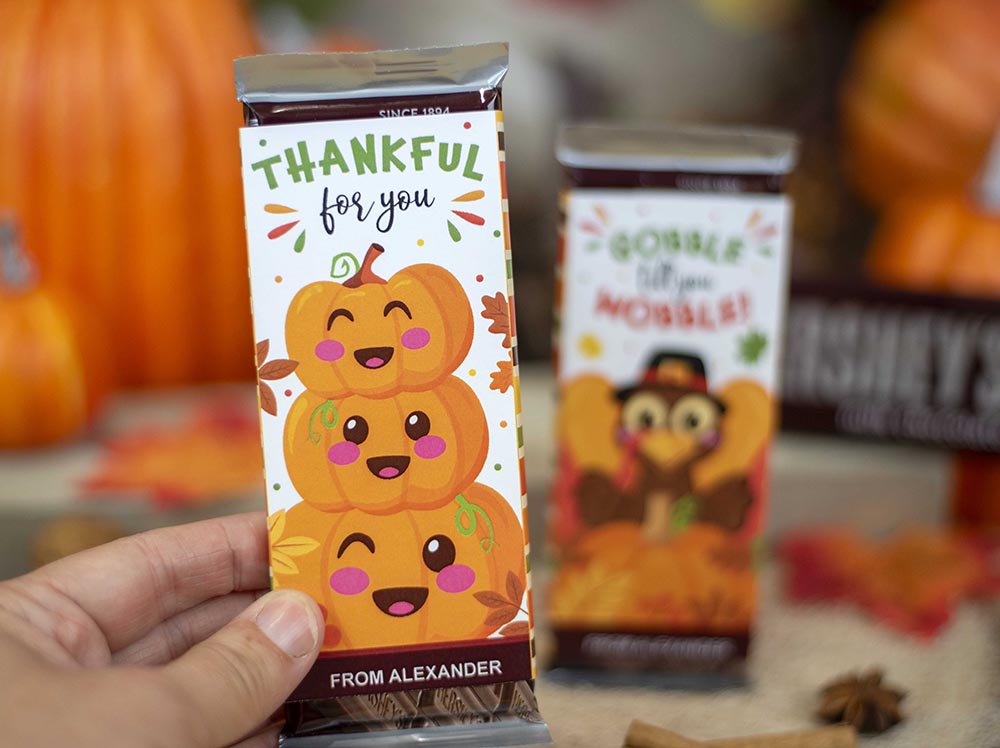 cute pumpkin chocolate wrapper for Thanksgiving cute pumpkin chocolate wrapper for Thanksgiving